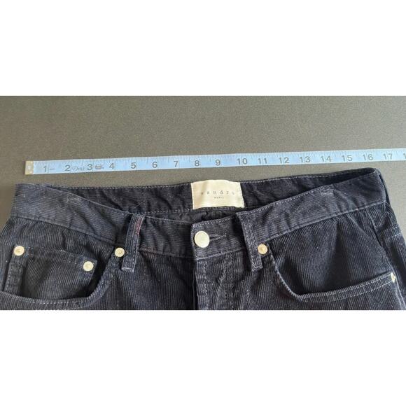 Sandro‎ Men's  Navy Droit Cotton Button Fly Corduroy Straight Leg Pants Size 33 - Picture 10 of 13